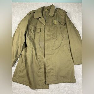 Vintage Czech Republic Military Surplus Octavian Trebon Coat READ BELOW